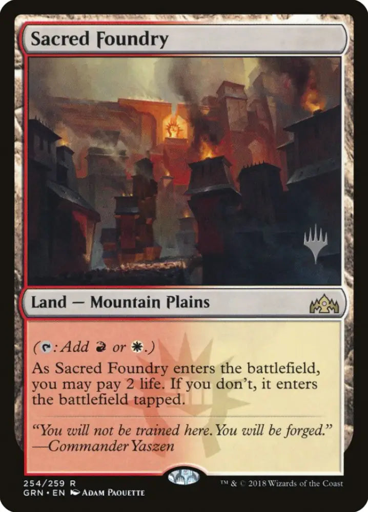 Sacred Foundry (Promo Pack) [Guilds of Ravnica Promos] - MTG Single