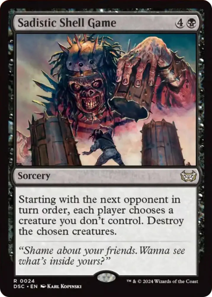 Sadistic Shell Game [Duskmourn: House of Horror Commander] - MTG Single