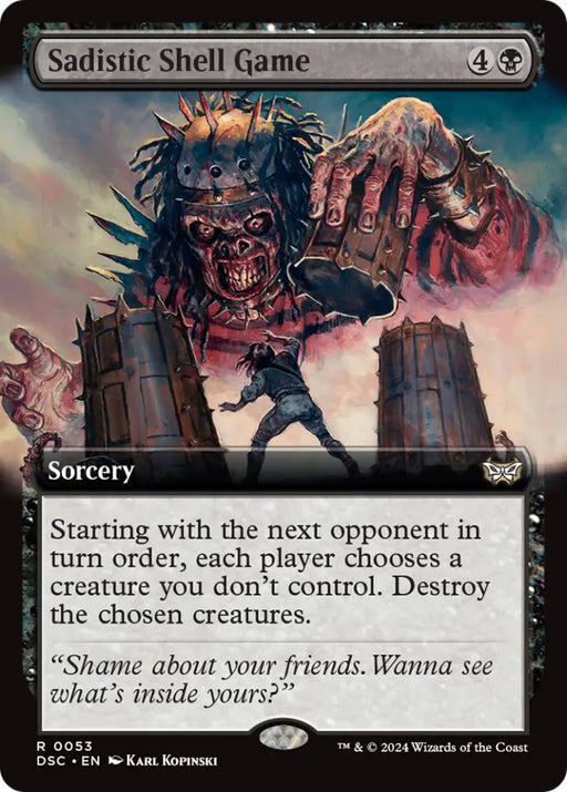Sadistic Shell Game (Extended Art) [Duskmourn: House of Horror Commander] - MTG Single