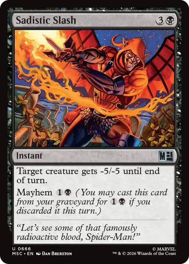 Sadistic Slash (666) [Marvel Super Heroes Commander]