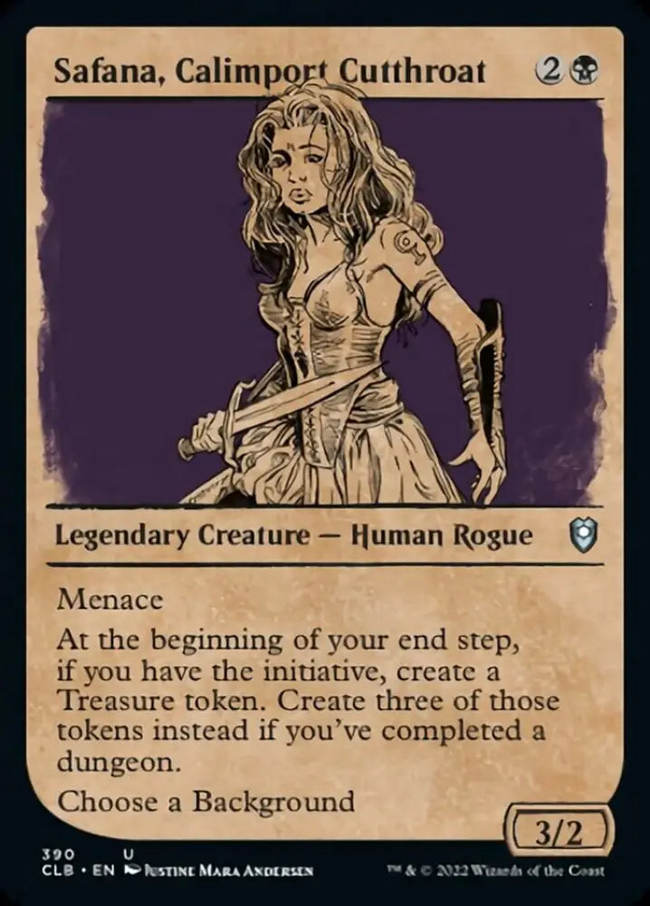Safana Calimport Cutthroat (Showcase) [Commander Legends: Battle for Baldur’s Gate] - MTG Single