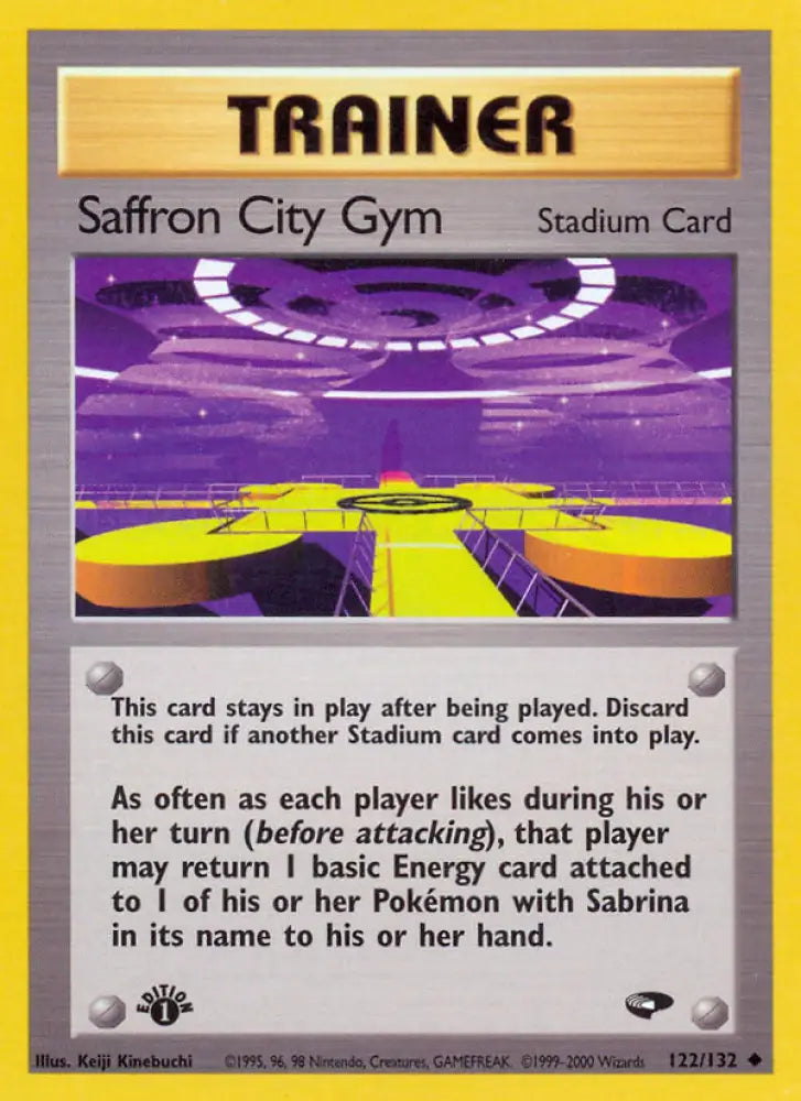 Saffron City Gym (122/132) [Gym Challenge 1st Edition] - Pokemon Single