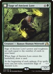 Sage of Ancient Lore // Werewolf of Ancient Hunger [Shadows over Innistrad] - MTG Single
