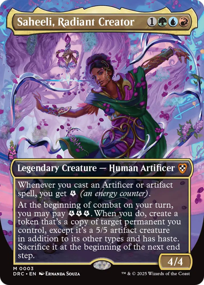 Saheeli Radiant Creator (Borderless) [Aetherdrift Commander] - MTG Single