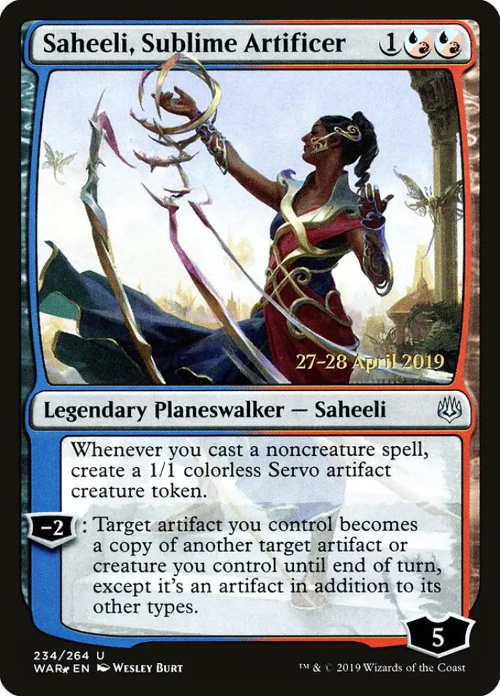 Saheeli Sublime Artificer (234s★) JA [War of the Spark Promos] - MTG Single