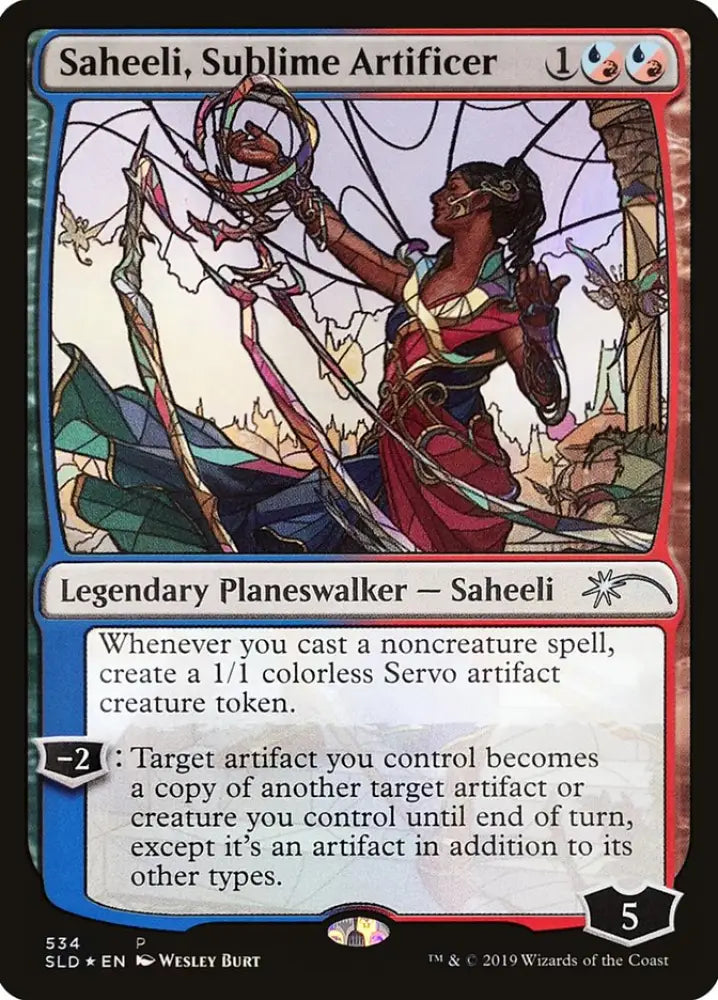 Saheeli Sublime Artificer (Stained Glass) [Secret Lair Drop Promos] - MTG Single