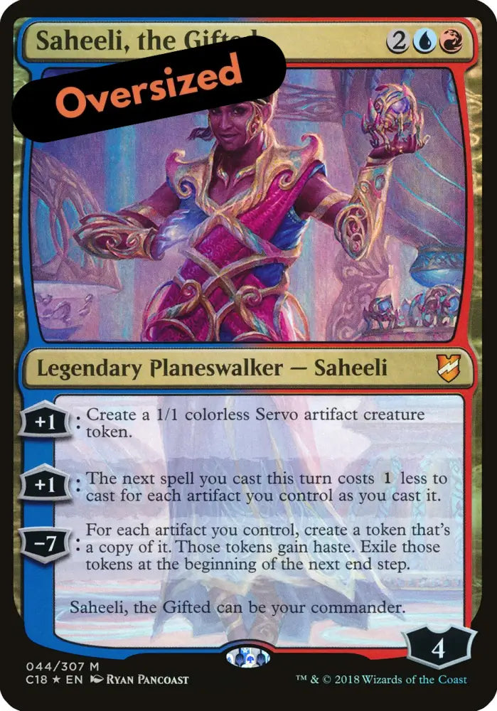 Saheeli the Gifted (Oversized) [Commander 2018 Oversized] - MTG Single