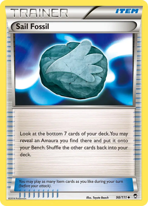 Sail Fossil (98/111) [XY: Furious Fists] - Pokemon Single