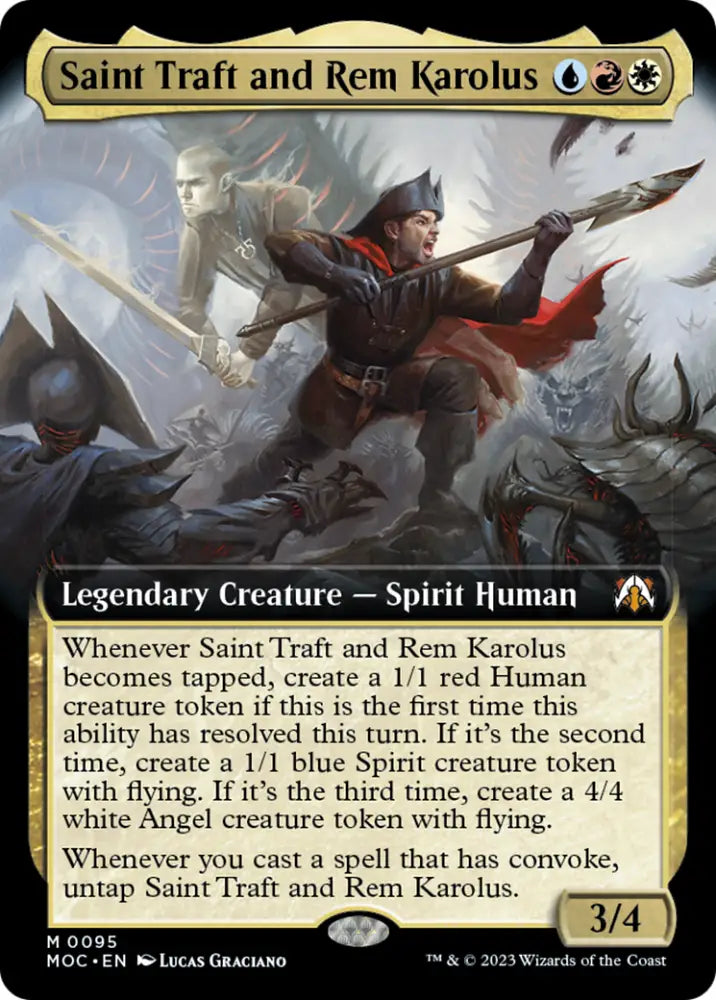 Saint Traft and Rem Karolus (Extended Art) [March of the Machine Commander] - MTG Single