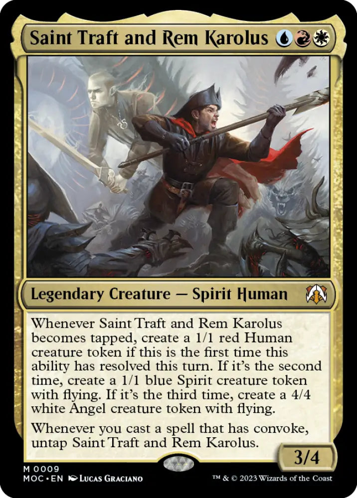 Saint Traft and Rem Karolus [March of the Machine Commander] - MTG Single