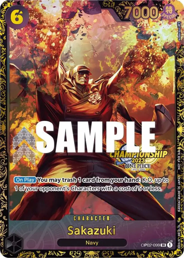 Sakazuki (Championship 2023) (OP02-099) [One Piece Promotion Cards]