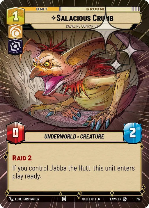 Salacious Crumb - Cackling Companion (Hyperspace Foil) (712) [A Lawless Time]