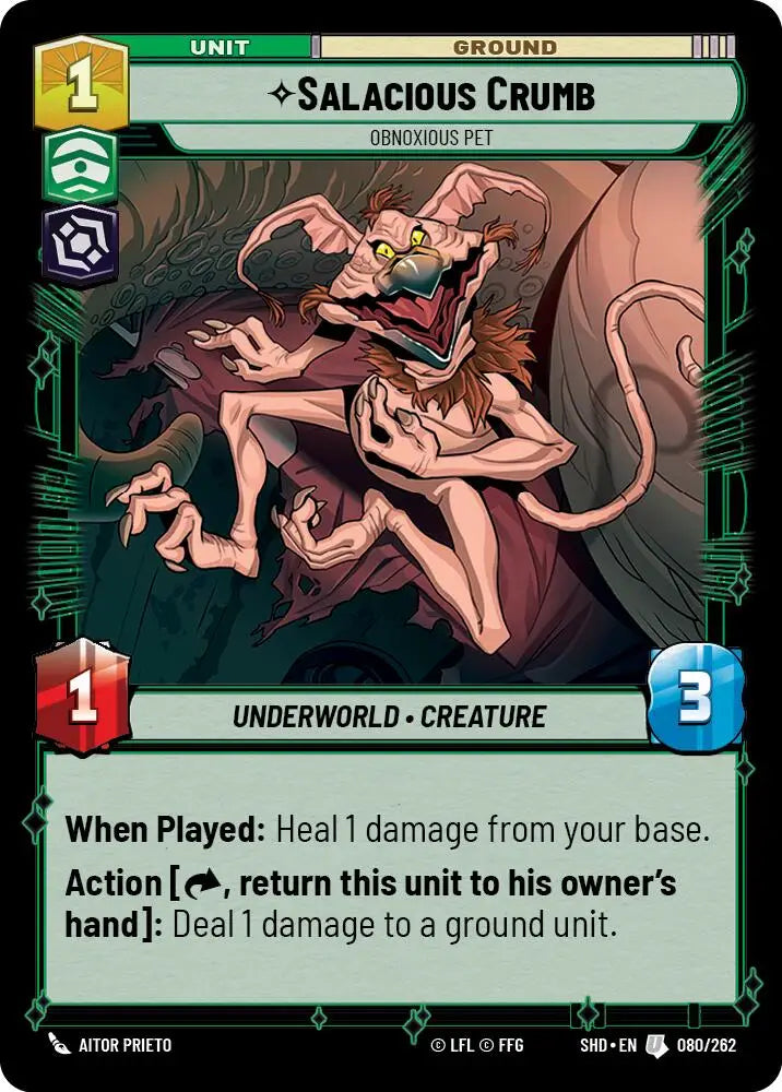 Salacious Crumb - Obnoxious Pet (080/262) [Shadows of the Galaxy] - Star Wars: Unlimited Single