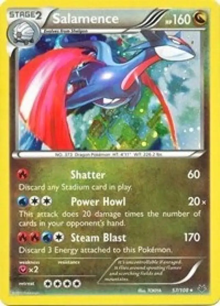 Salamence (57/108) (Cosmos Holo) (Blister Exclusive) [XY: Roaring Skies] - Pokemon Single