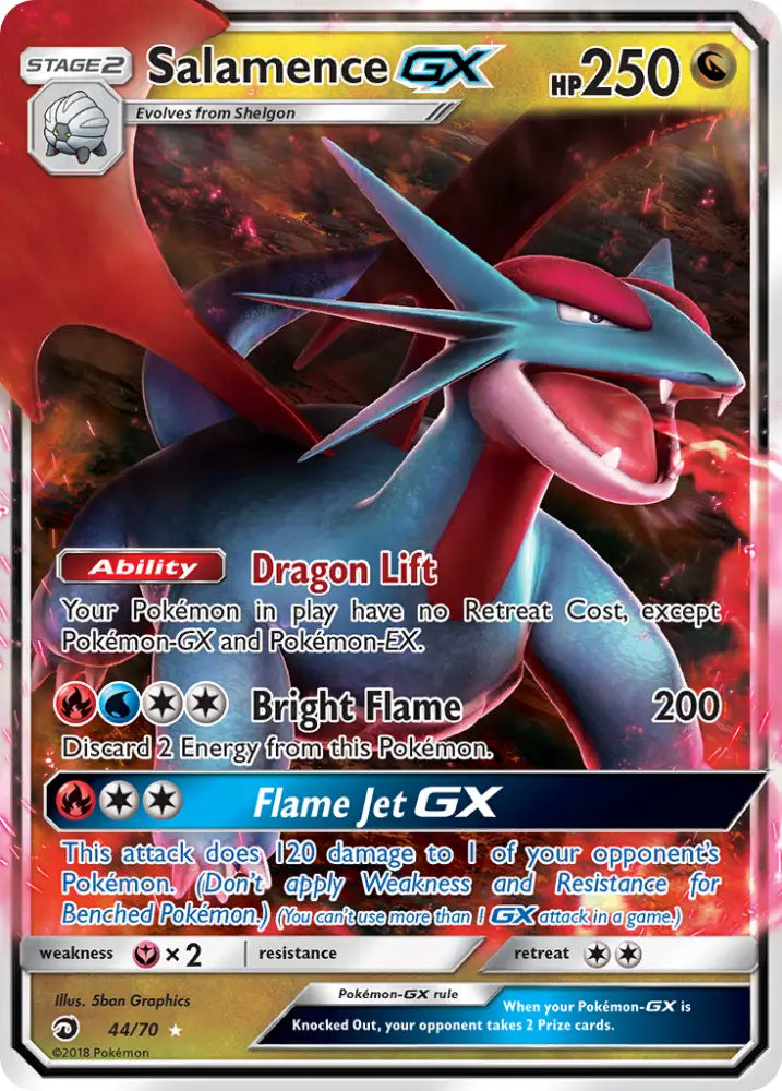 Salamence GX (44/70) [Sun & Moon: Dragon Majesty] - Pokemon Single