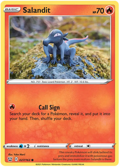 Salandit (027/163) [Sword & Shield: Battle Styles] - Pokemon Single