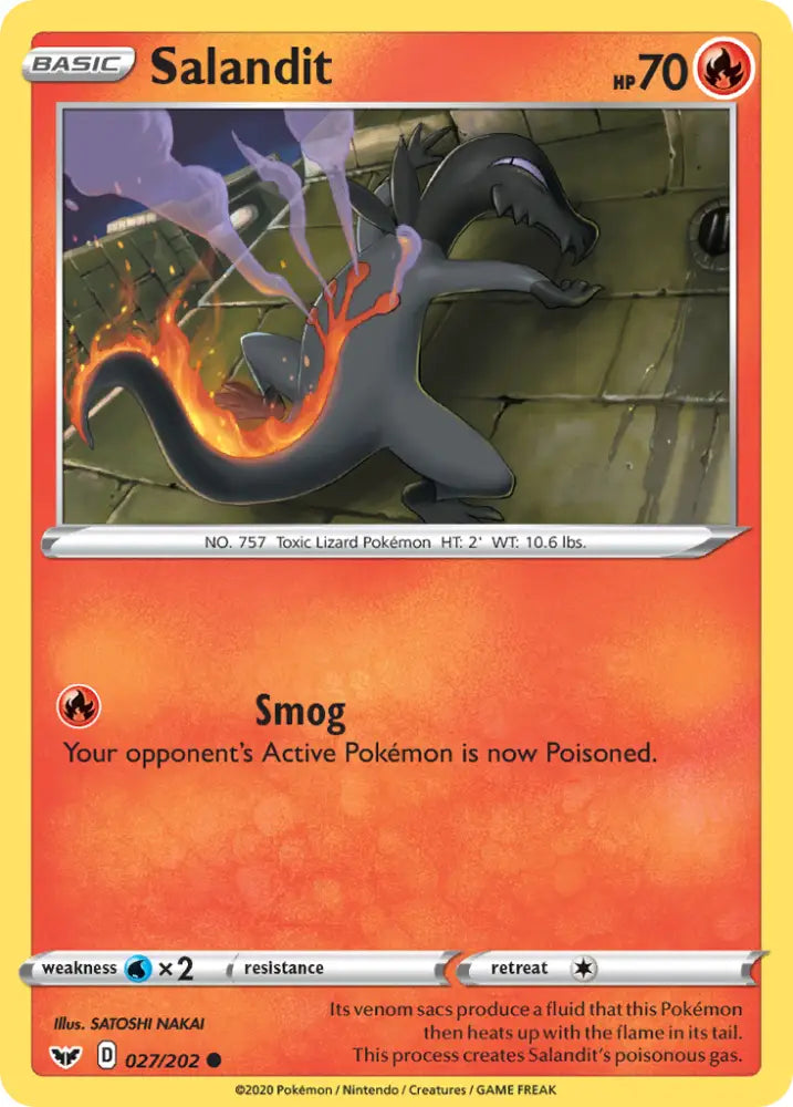 Salandit (027/202) [Sword & Shield: Base Set] - Pokemon Single
