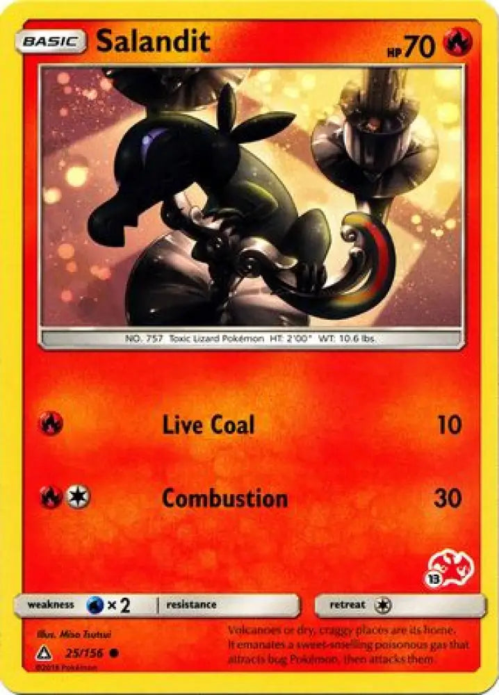 Salandit (25/156) (Charizard Stamp #13) [Battle Academy 2020] - Pokemon Single