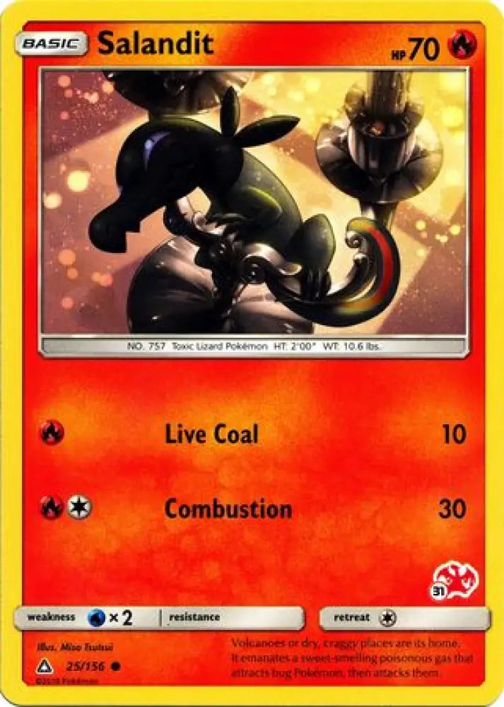 Salandit (25/156) (Charizard Stamp #31) [Battle Academy 2020] - Pokemon Single