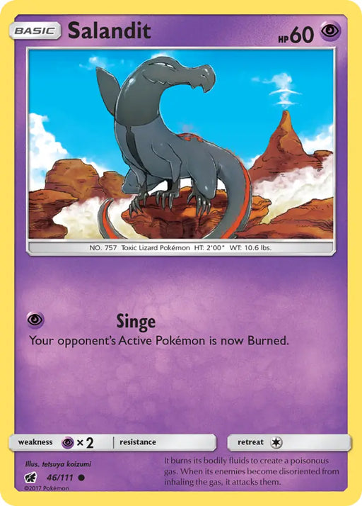 Salandit (46/111) [Sun & Moon: Crimson Invasion] - Pokemon Single