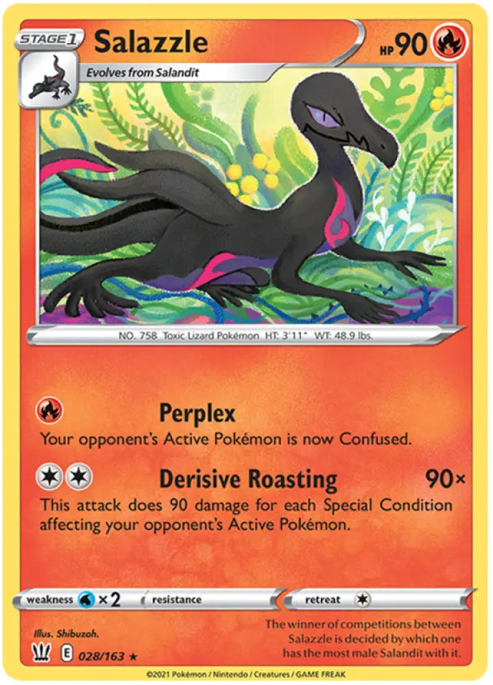 Salazzle (028/163) [Sword & Shield: Battle Styles] - Pokemon Single