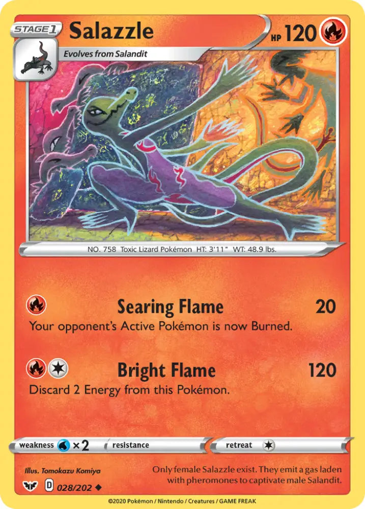 Salazzle (028/202) [Sword & Shield: Base Set] - Pokemon Single