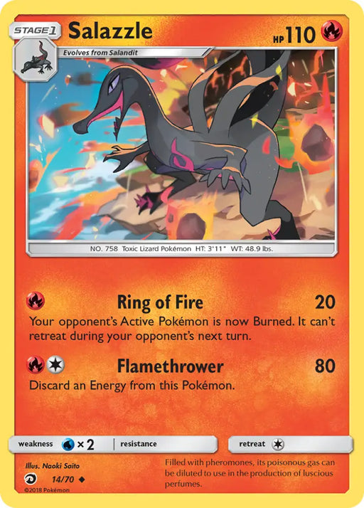Salazzle (14/70) [Sun & Moon: Dragon Majesty] - Pokemon Single