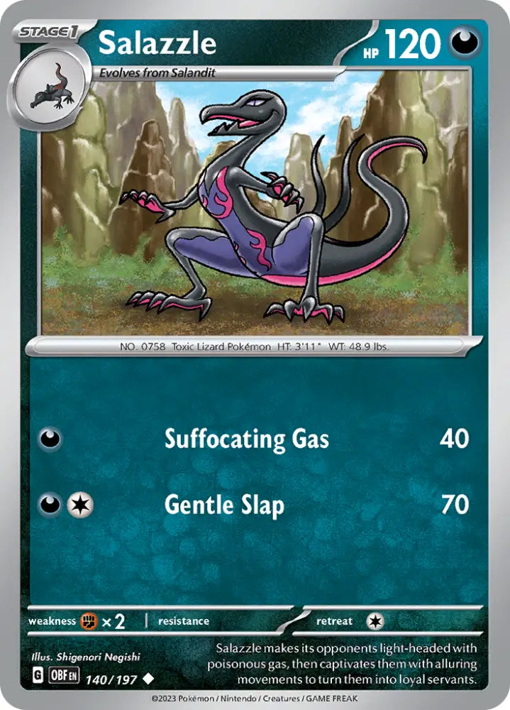 Salazzle (140/197) [Scarlet & Violet: Obsidian Flames] - Pokemon Single