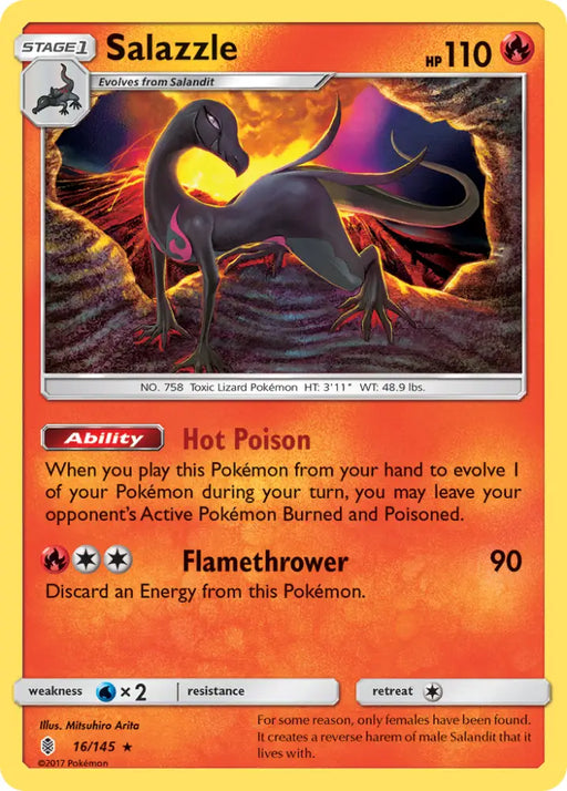 Salazzle (16/145) [Sun & Moon: Guardians Rising] - Pokemon Single