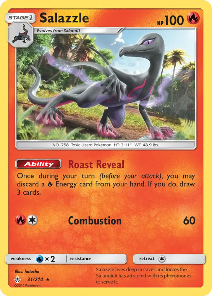 Salazzle (31/214) [Sun & Moon: Unbroken Bonds] - Pokemon Single