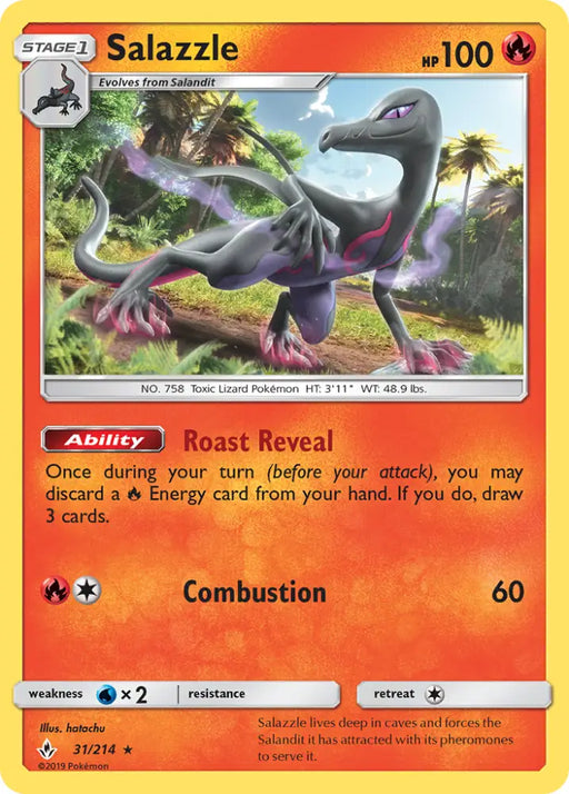 Salazzle (31/214) [Sun & Moon: Unbroken Bonds] - Pokemon Single