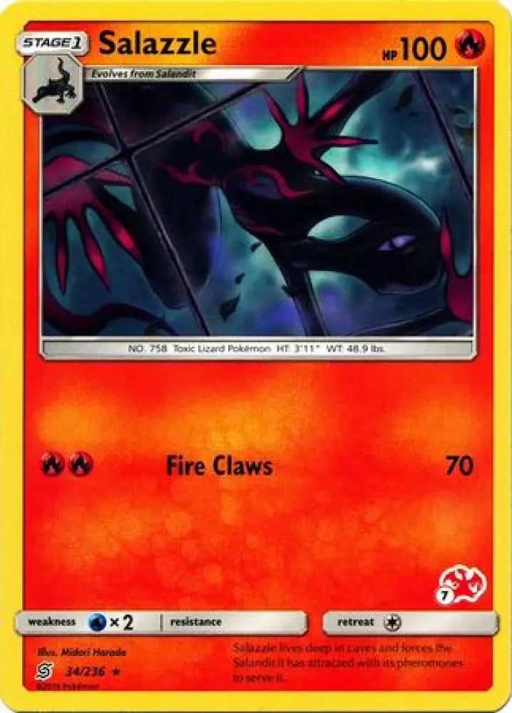 Salazzle (34/236) (Charizard Stamp #7) [Battle Academy 2020] - Pokemon Single