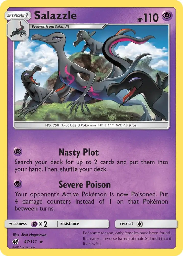 Salazzle (47/111) (Theme Deck Exclusive) [Sun & Moon: Crimson Invasion] - Pokemon Single