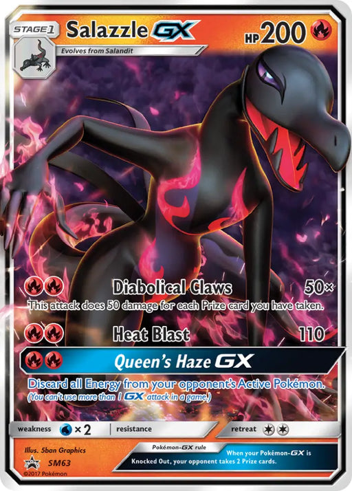 Salazzle GX (SM63) [Sun & Moon: Black Star Promos] - Pokemon Single