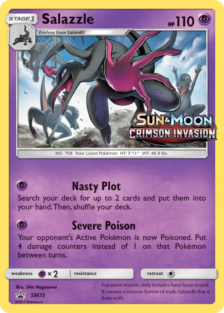 Salazzle (SM73) [Sun & Moon: Black Star Promos] - Pokemon Single