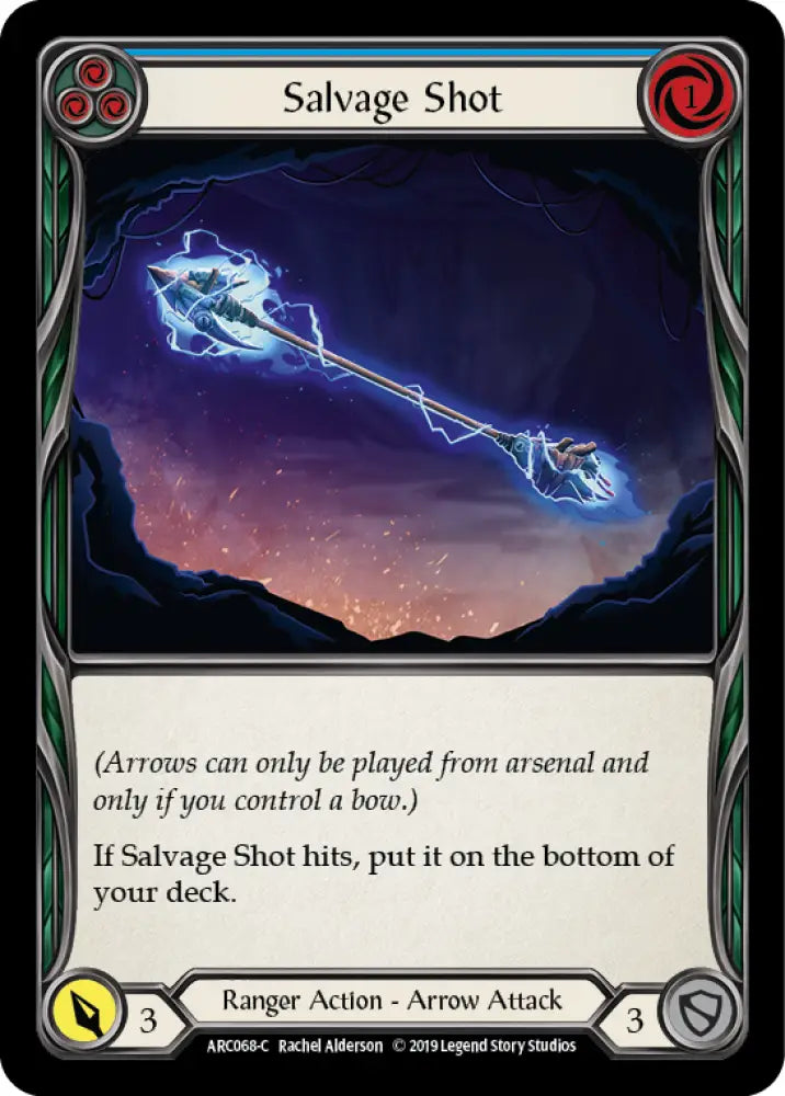 Salvage Shot (Blue) [Arcane Rising 1st Edition] 1st Edition Rainbow Foil - Flesh And Blood Single