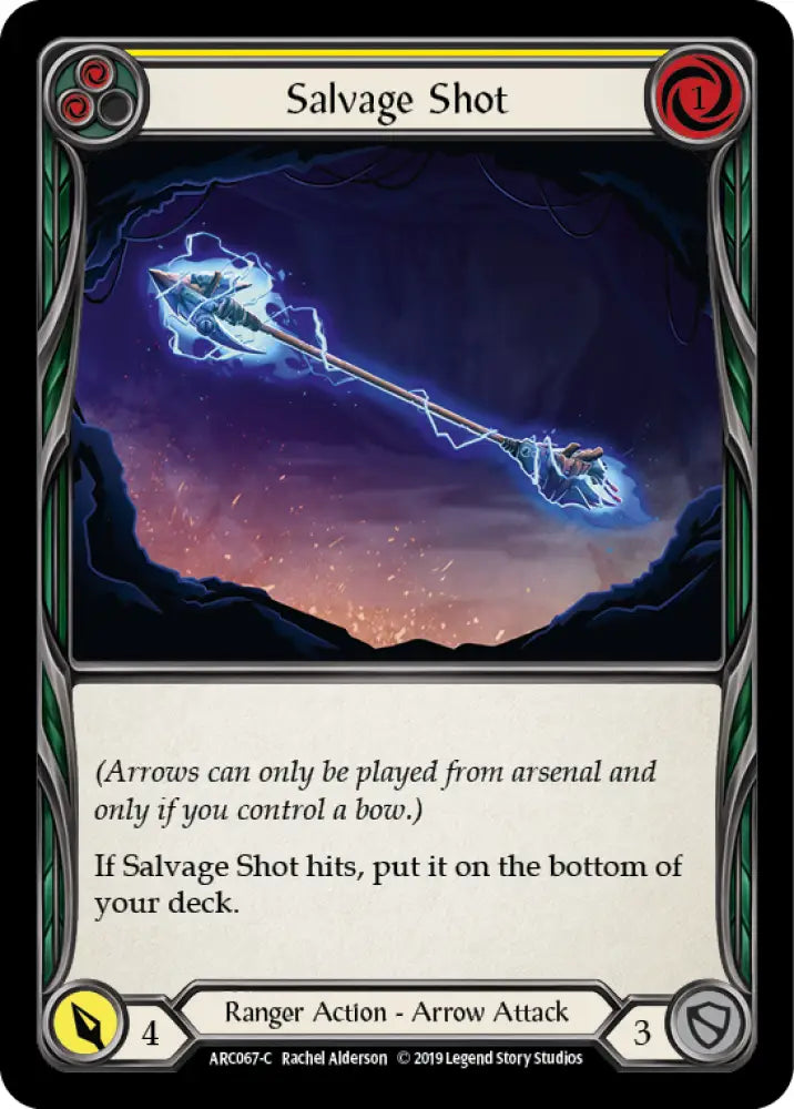 Salvage Shot (Yellow) [Arcane Rising 1st Edition] 1st Edition Rainbow Foil - Flesh And Blood Single