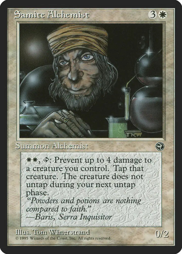 Samite Alchemist (Baris Flavor Text) [Homelands] - MTG Single