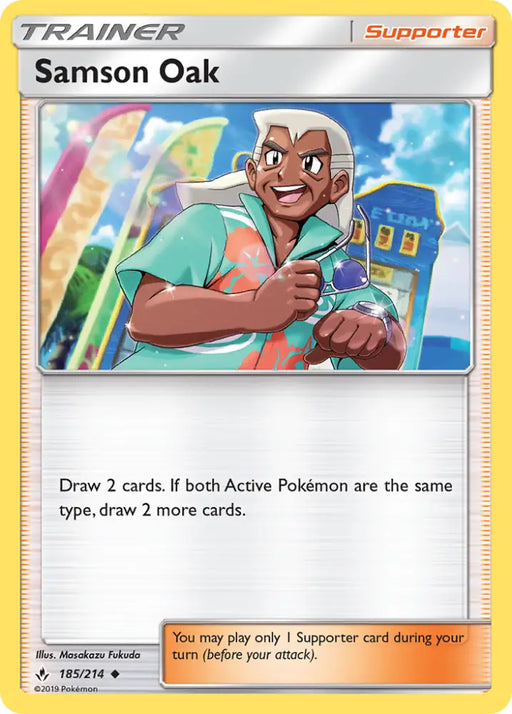 Samson Oak (185/214) [Sun & Moon: Unbroken Bonds] - Pokemon Single