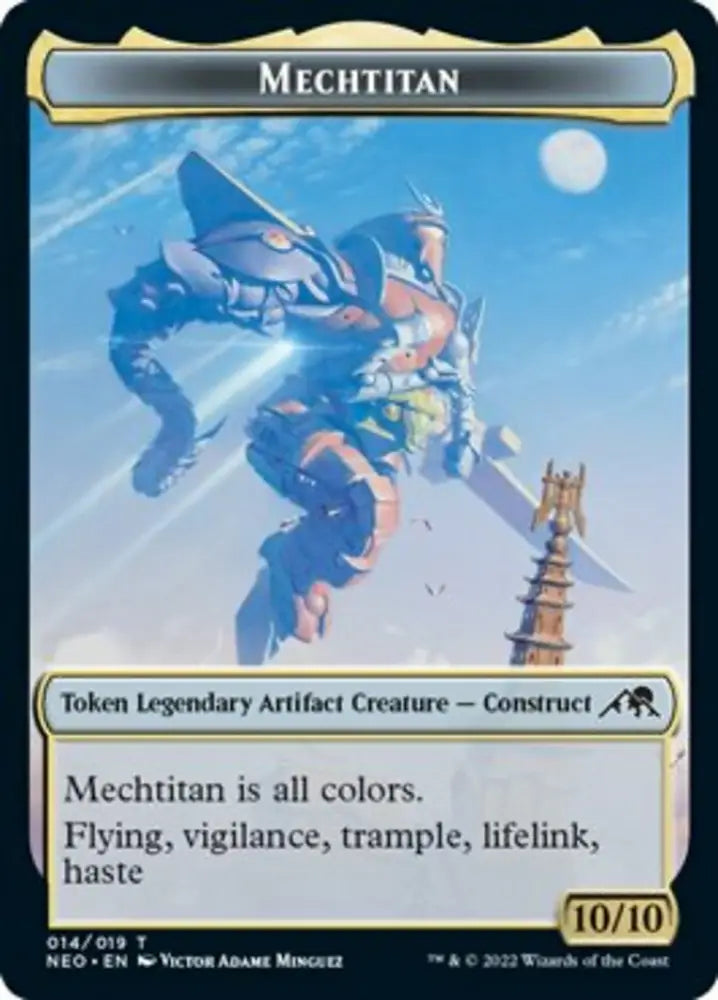 Samurai // Mechtitan Double-Sided Token [Kamigawa: Neon Dynasty Tokens] - MTG Single