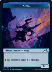 Samurai // Ninja Double-Sided Token [Kamigawa: Neon Dynasty Tokens] - MTG Single