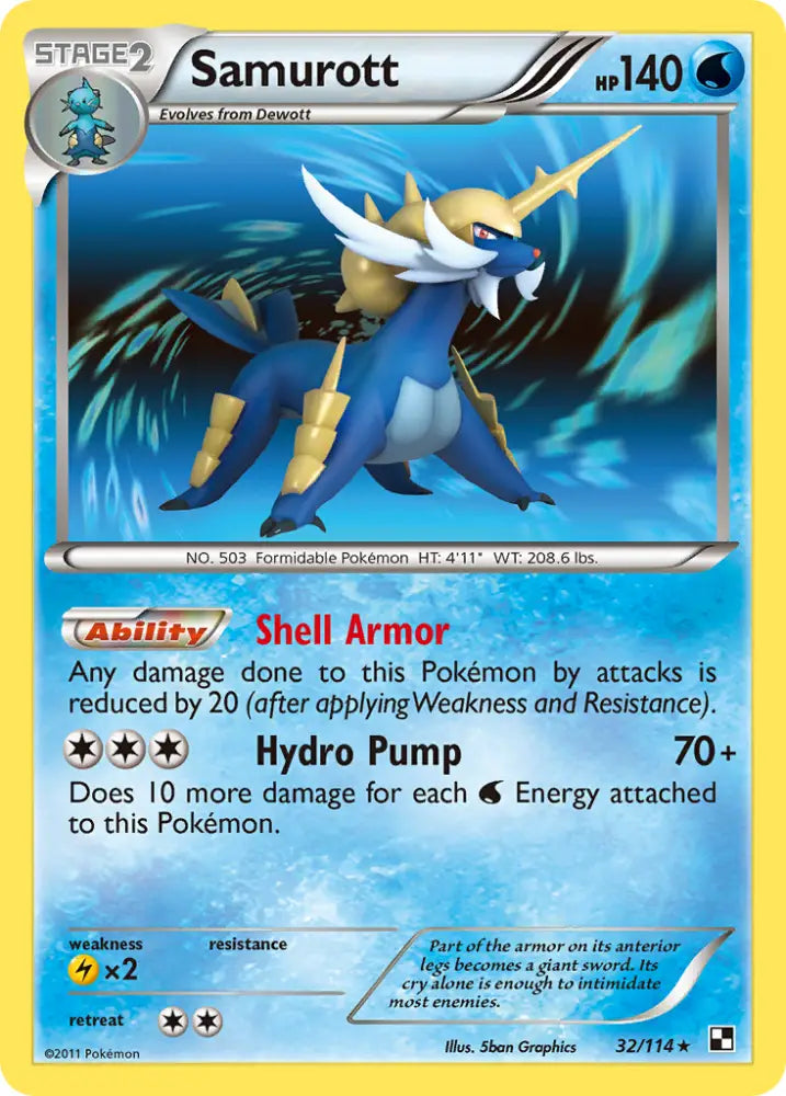 Samurott (32/114) [Black & White: Base Set] - Pokemon Single