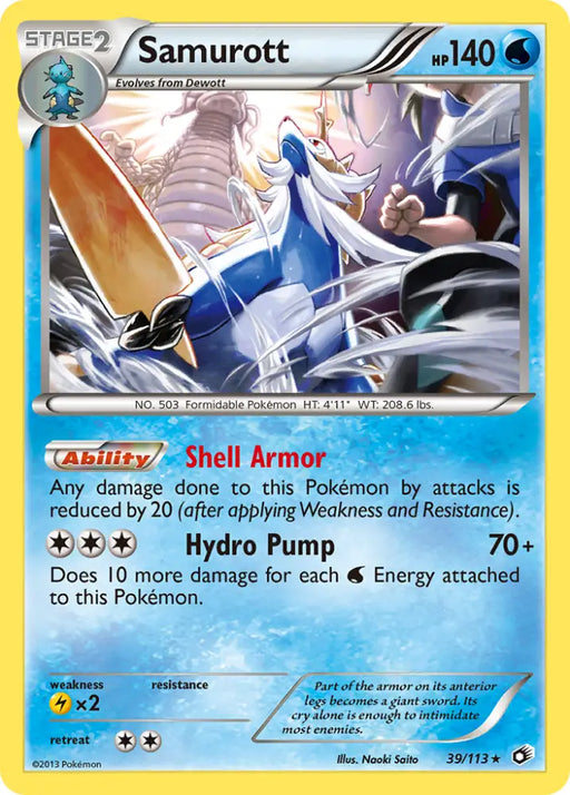 Samurott (39/113) [Black & White: Legendary Treasures] - Pokemon Single