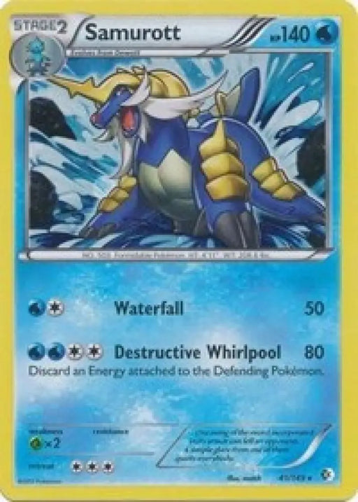 Samurott (41/149) (Cosmos Holo) (Blister Exclusive) [Black & White: Boundaries Crossed] - Pokemon Single