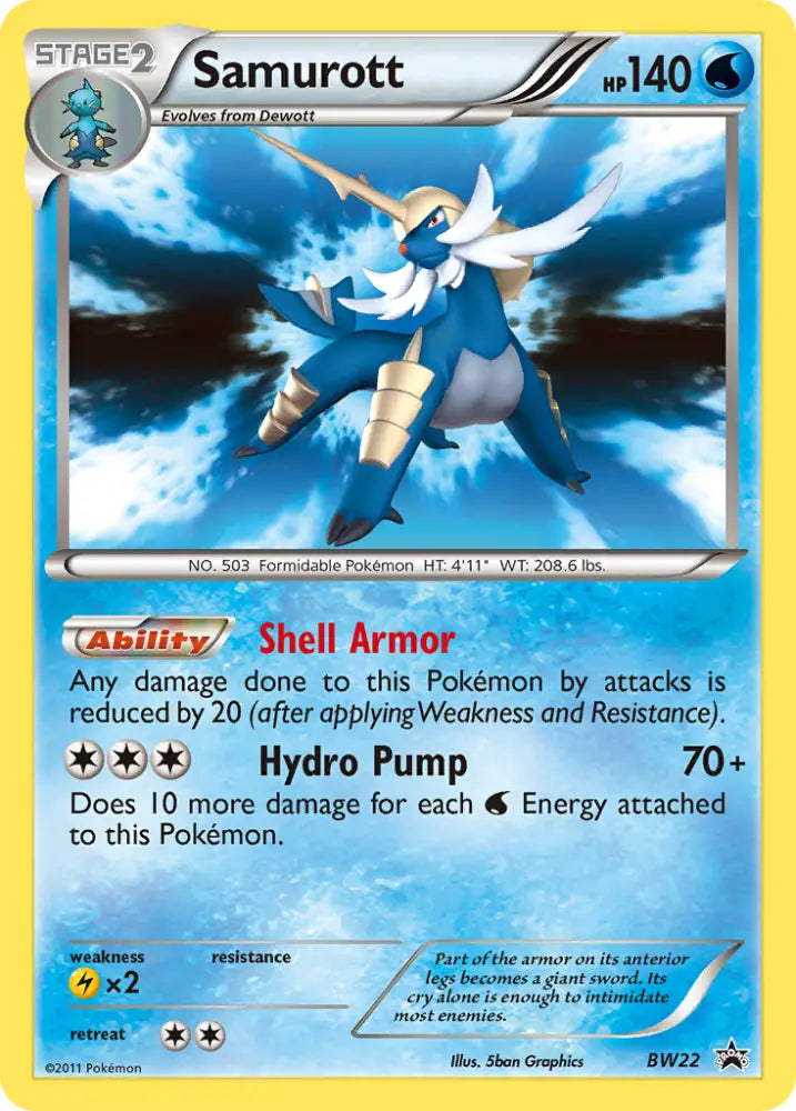 Samurott (BW22) [Black & White: Black Star Promos] - Pokemon Single
