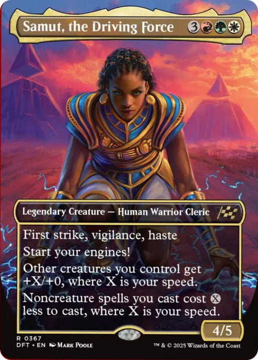 Samut the Driving Force (Borderless) [Aetherdrift] - MTG Single
