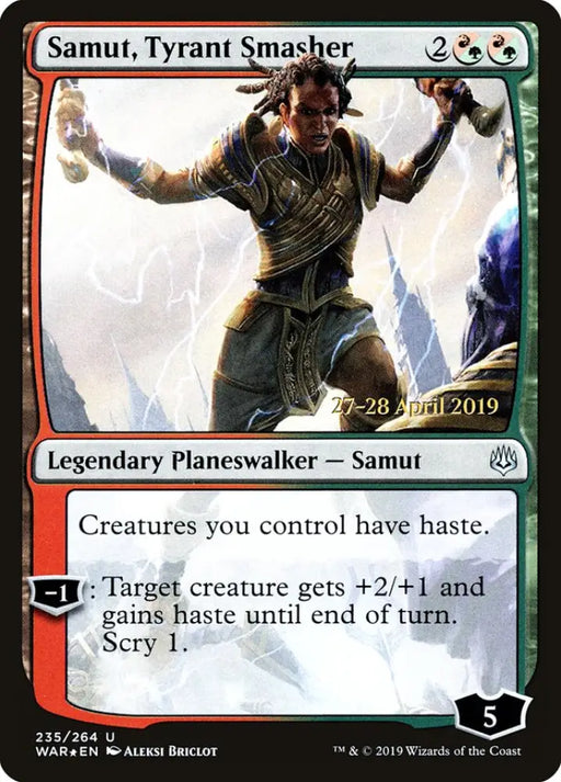 Samut Tyrant Smasher (235s★) JA [War of the Spark Promos] - MTG Single