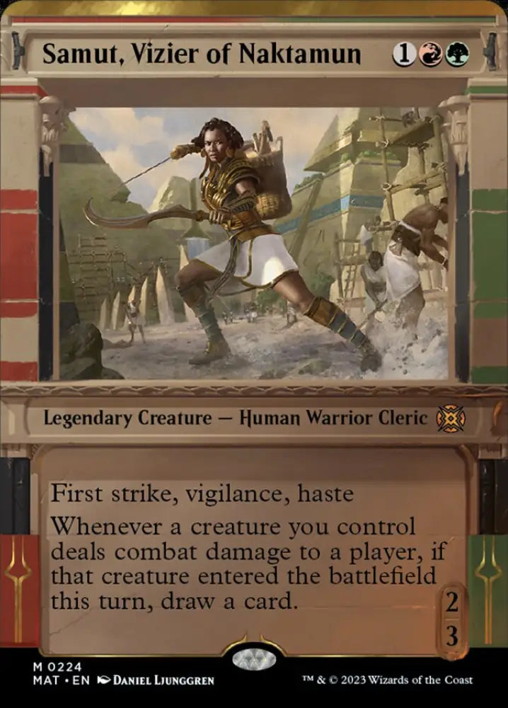 Samut Vizier of Naktamun (Showcase Halo Foil) [March of the Machine: The Aftermath] - MTG Single