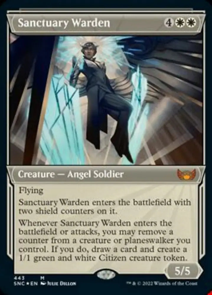 Sanctuary Warden (Showcase Art Deco Foil Etched) [Streets of New Capenna] - MTG Single