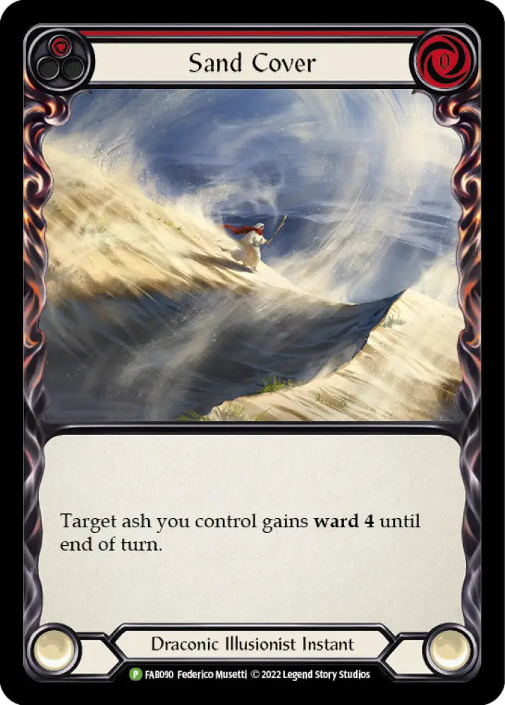 Sand Cover (Red) [FAB090] (Promo) Rainbow Foil - Flesh And Blood Single